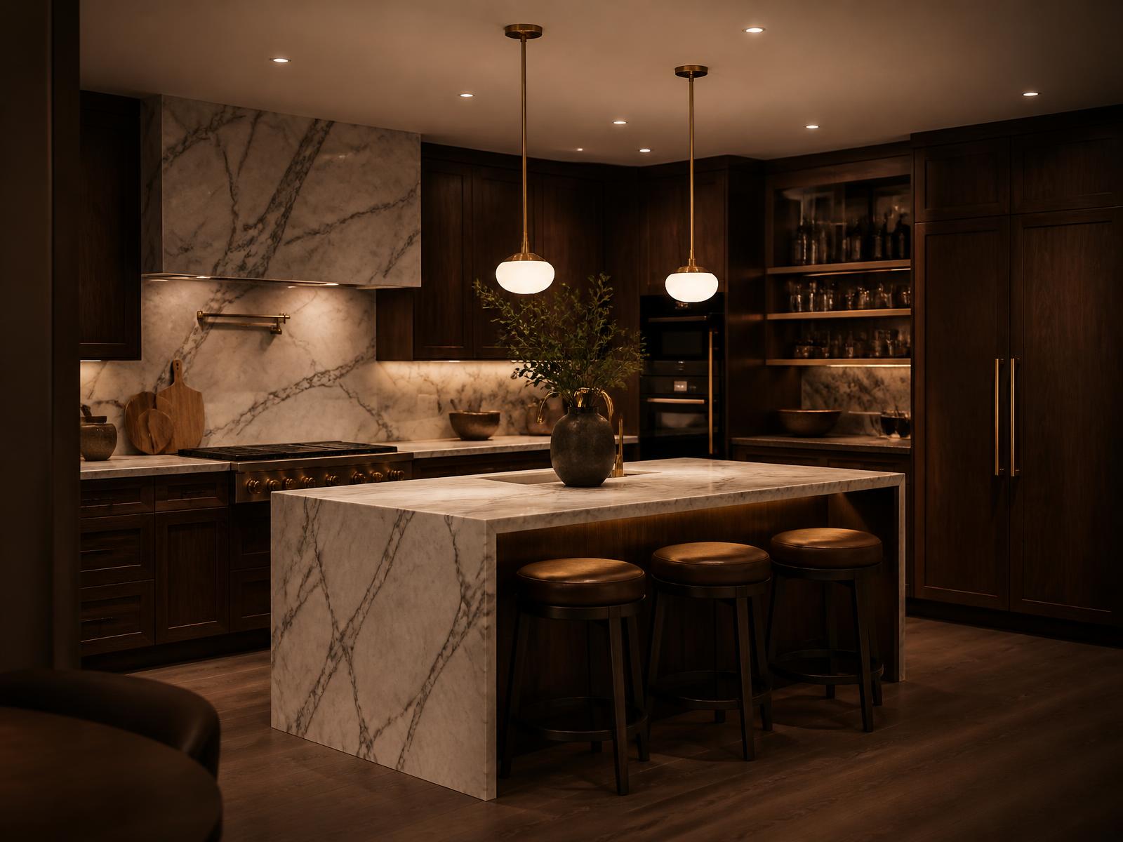 Modern condo renovation in downtown Toronto with custom kitchen island and floor-to-ceiling city views by CONHECT